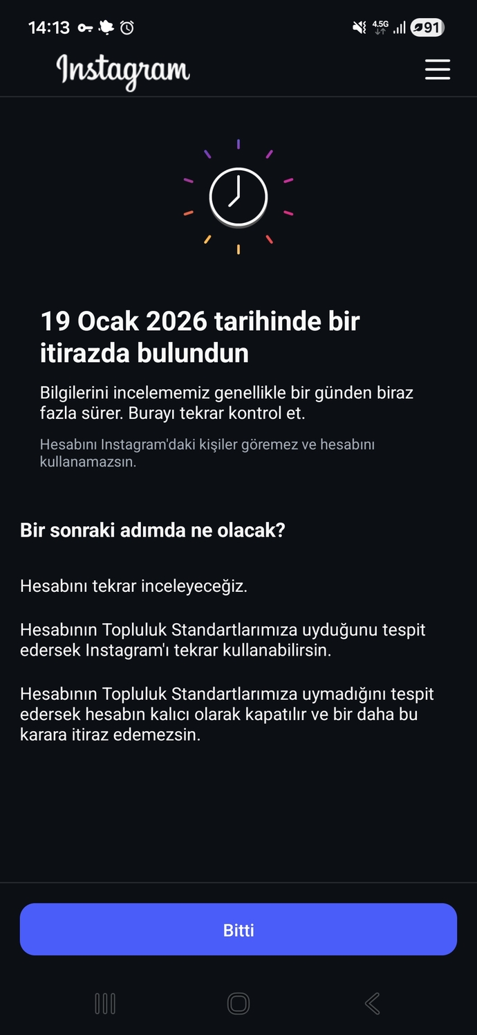 Instagram 48 saatlik ilk inceleme bitti ama ikinci inceleme neden hala sürüyor?