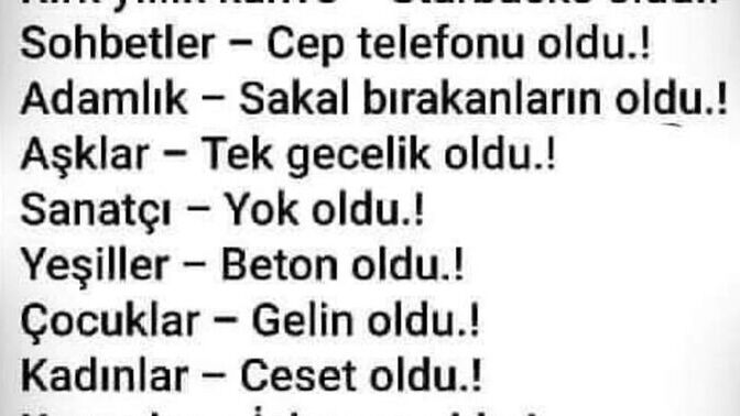 Sahi bize ne oldu?