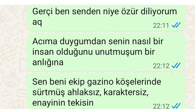 Sizce bu mesajlar çok mu ağır olmuş?