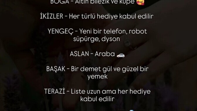 14  Şubat  ta ne hediye istersiniz?
