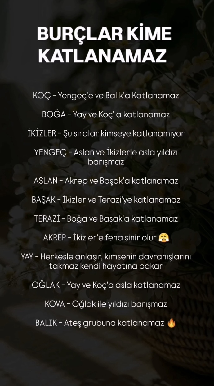 Burçlar Hangi Burçlara Katlanamaz Sizce Doğru mu?