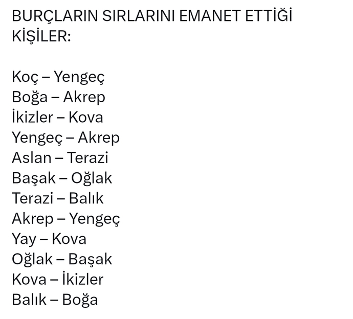 Burcunuza göre sırlarınızı güvenerek hangi burç insanıyla paylaşırsınız?