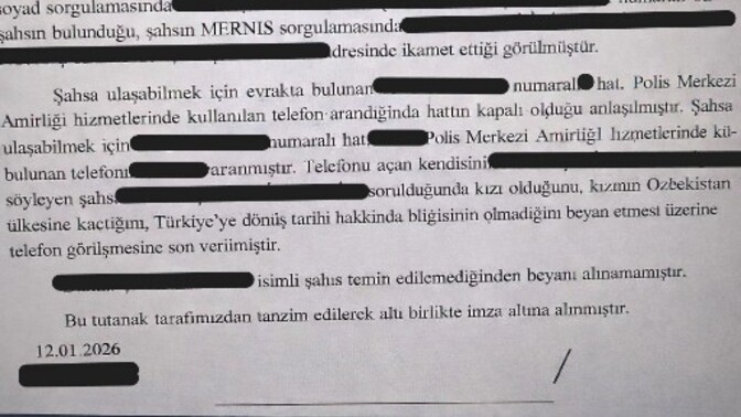 Şikayetçi olduğum kız Özbekistan'a kaçmış?