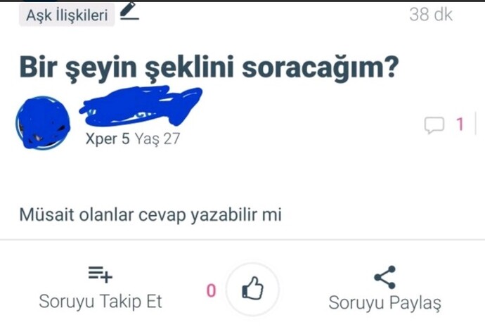 Sizce hangi şeyin şeklini soracak?