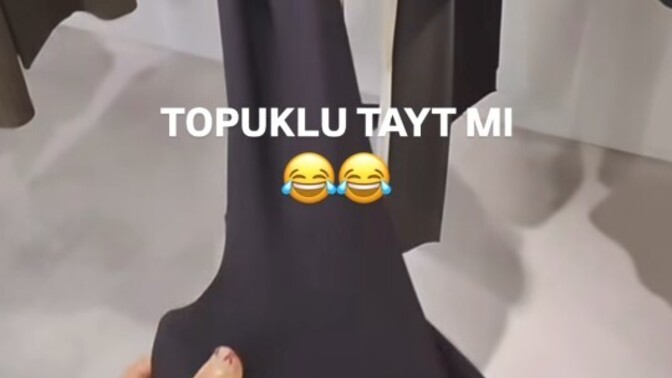 Topuklu tayt gördünüz mü?