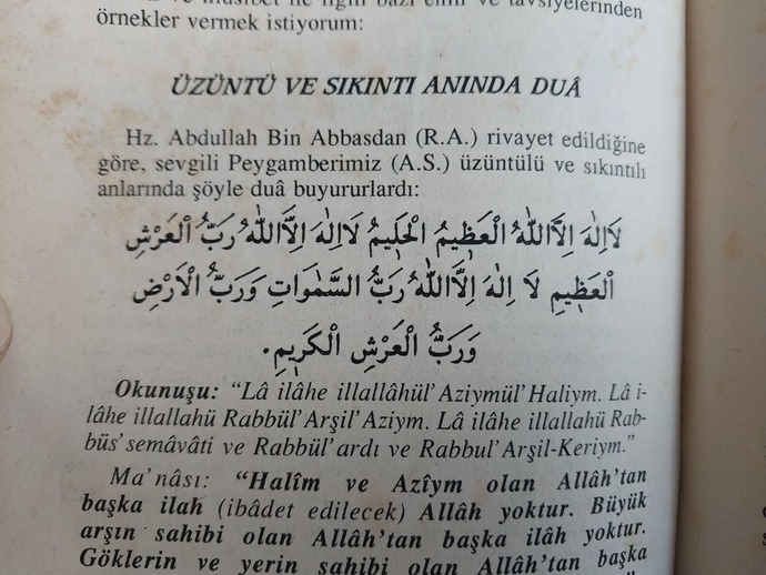 Zor durumdayken kabul olan dua?
