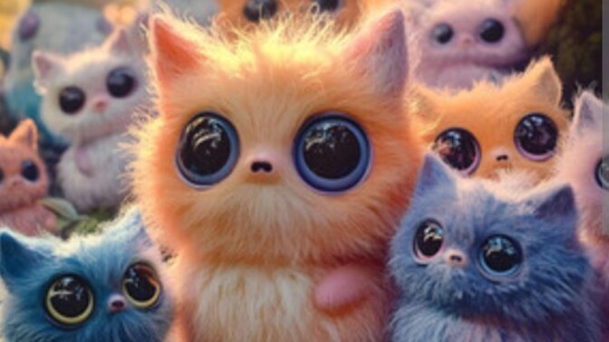 Büyük gözlü kediler 🐱 labubu'ya benzer mi?