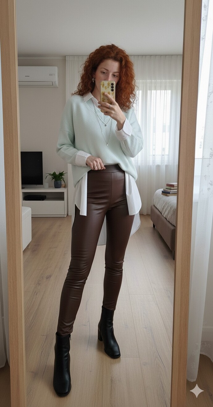 Geniş triko kazak aldım kombinleyince nasıl durur sizce 🧶?