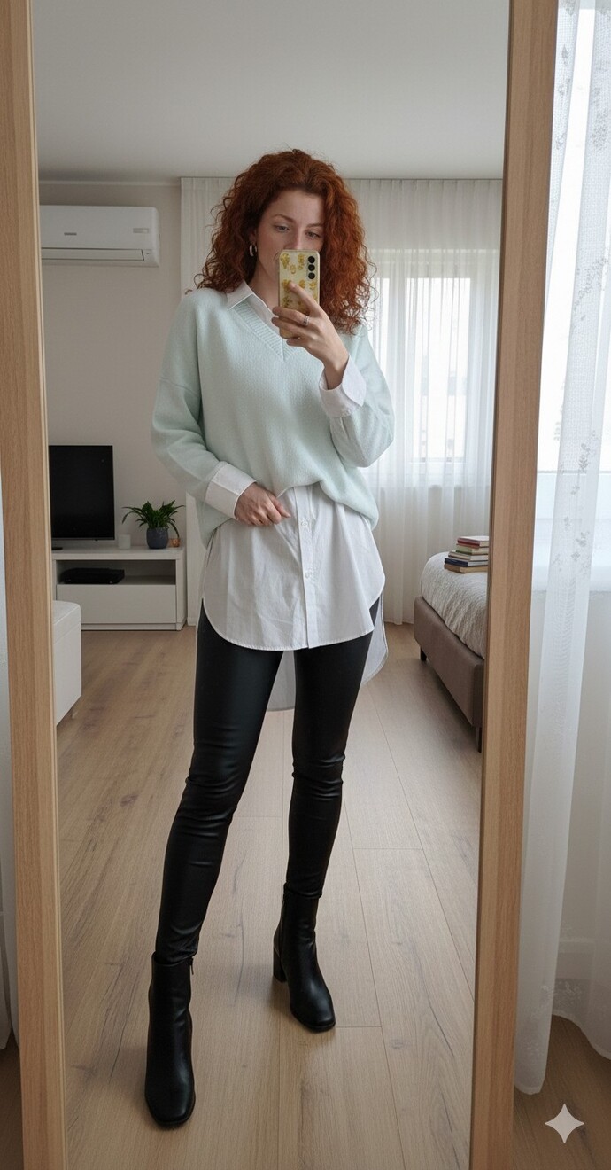 Geniş triko kazak aldım kombinleyince nasıl durur sizce 🧶?