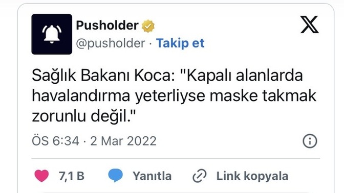 Maske takma zorunluluğu kalktı sen devam edecek misin maske takmaya?