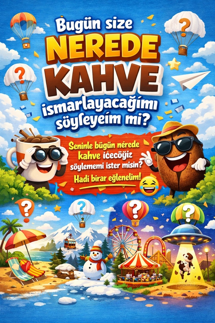 Bugün size nerede kahve ısmarlayacağımı söyleyeyim mi?