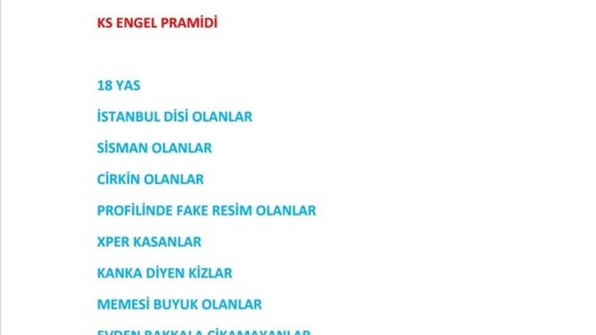 İstanbul dışından Engel atmadığım pembe hesap kaldı mı?