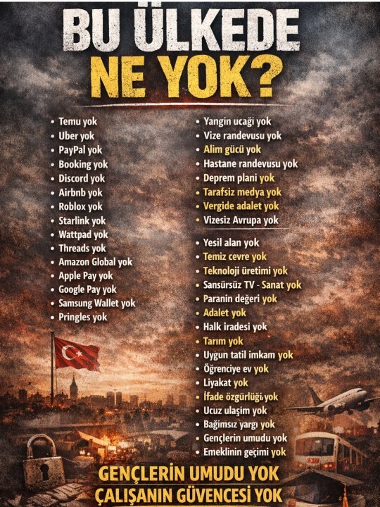 Bu ülkede ne yok?
