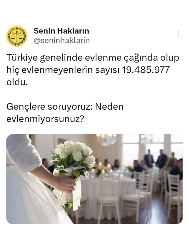 Evet gençler soru bize. Neden bekarsınız?