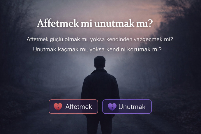 Affetmek mi unutmak mı?