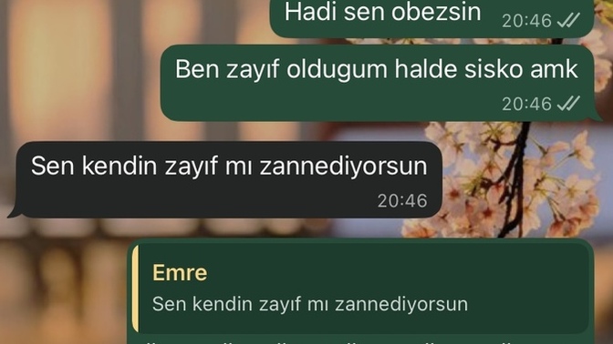 Bir erkek kilosuna alınır mı ya neden böyle yaptı bir de bana laf sokuyor?