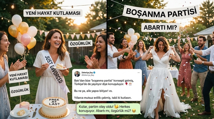 Boşanma partisi yapmak sizce özgürlük mü, abartı mı?