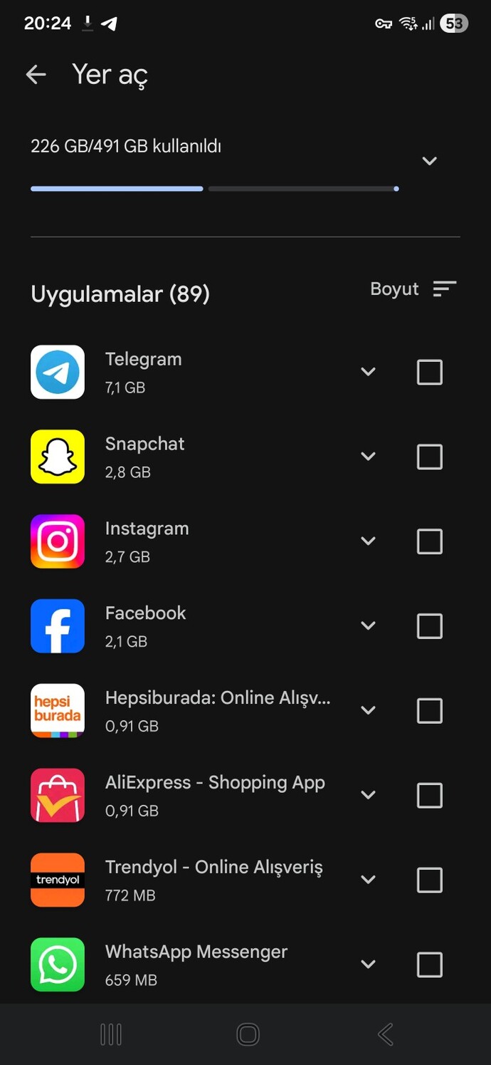 Telefonunuzda kaç tane sonradan yüklediğiniz uygulama var?