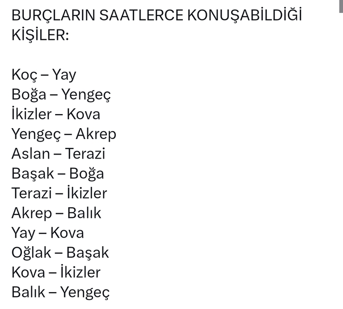 Burcunuza göre hangi burç insanıyla saatlerce konuşabilirsiniz?