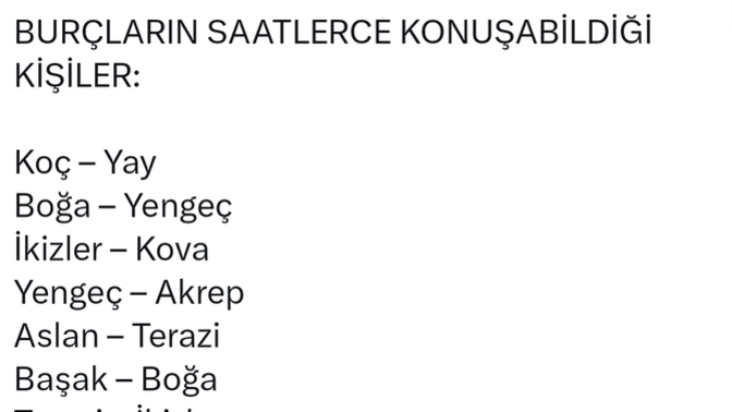 Burcunuza göre hangi burç insanıyla saatlerce konuşabilirsiniz?