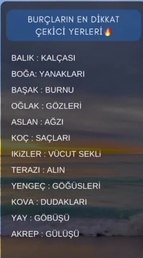 Burcunuzun en dikkat çekici yerleri neresidir?