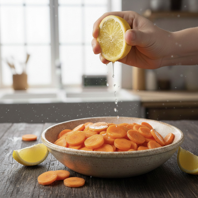Ara öğün olarak limonlu havuç dilimleri yer misiniz?