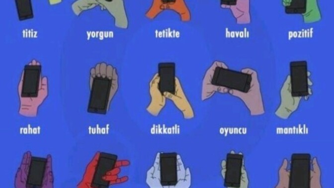 Sizin telefonu tutma şekliniz nasıl?