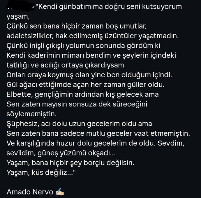 Hiç kimseye şiir yazdınız mı?