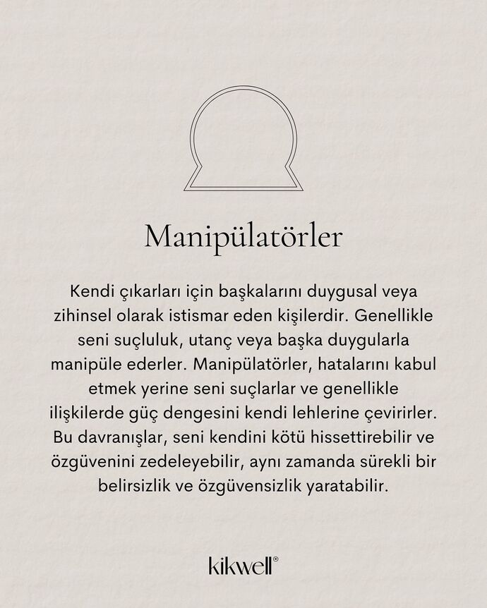 İlk önce manipülatifin ne demek olduğunu bilelim lütfen 😂