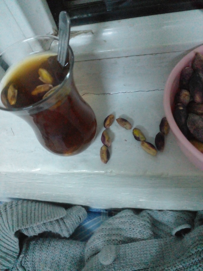 #Fıstıklı #çay Fıstık ileN çay