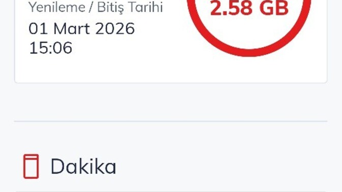Kaç GB internetiniz var?