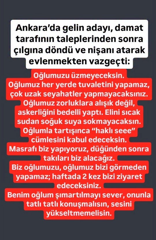 Evlenirken talep edilen şeyler neden abartilmaya başlandı?
