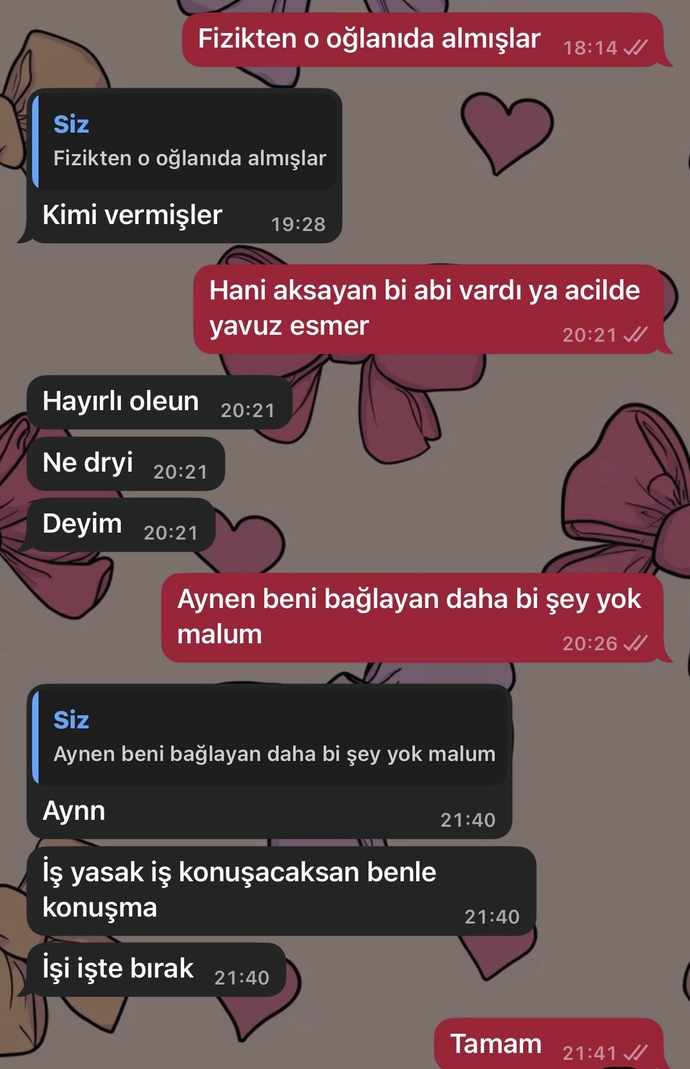 Eski nişanlımla arkadaş kaldık aynı iş yerindeyiz. bana dediğine bakar mısınız?