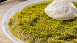 Kadayıf, kaymak ve Gaziantep fıstığı buluşması