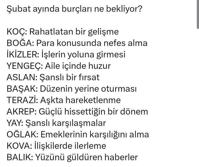 Burcunuza göre  Şubat  ayında sizi neler bekliyor?