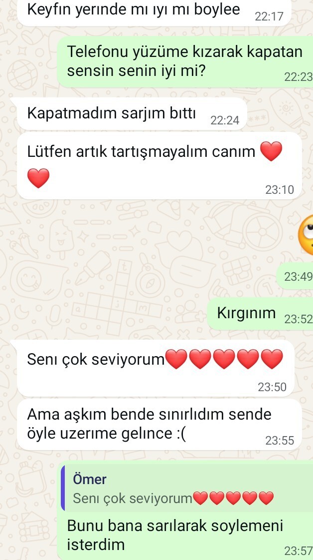 Dün ayrılmıştik sabah aksamk böyle mesaj attı sizce?