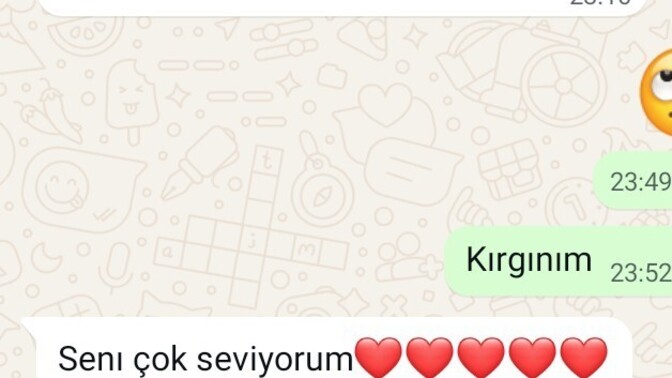 Dün ayrılmıştik sabah aksamk böyle mesaj attı sizce?