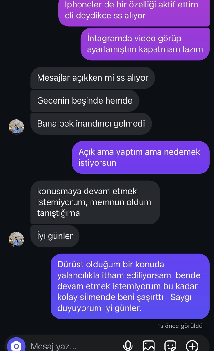 Kadınların anlık pat diye silip atması?