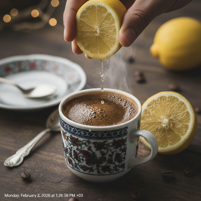 Kahvenize limon suyu sıkar mısınız?