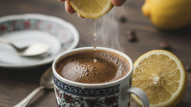 Kahvenize limon suyu sıkar mısınız?