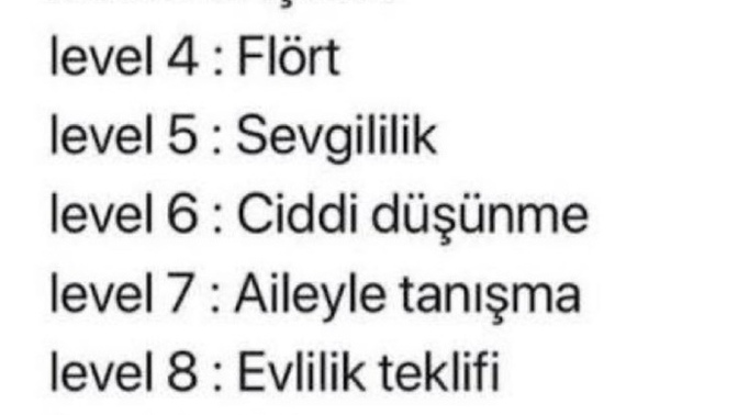 İlişkinizde Kaçıncı leveldesiniz?