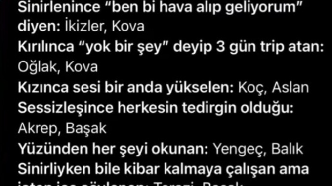 Burçların gerçek tepkileri sence doğru mu yanlış mı hadi doğru veya yanlış yaz?