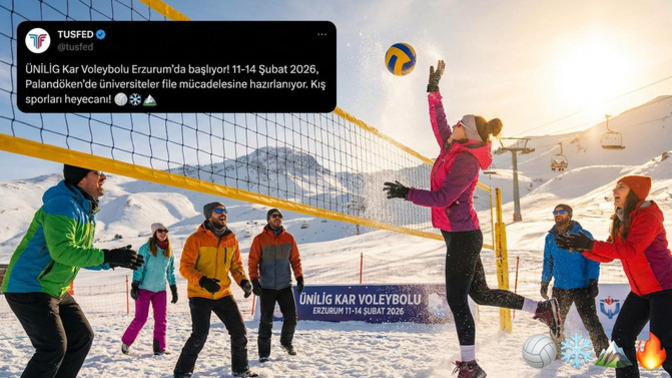 ÜNİLİG Kar Voleybolu Erzurum’da başlıyor, kış sporlarına hazır mıyız? 🏐❄