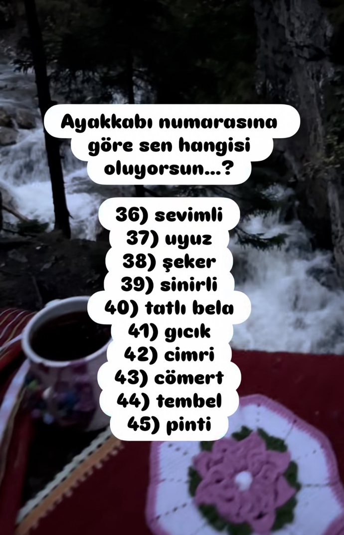 Ayakkabı numarana göre sen hangisi oluyorsun? 36?