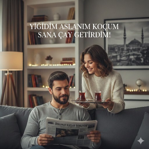 Benimde kocam olsaydı, yiğidim aslanım koçum sana çay getirdim dermiydin?