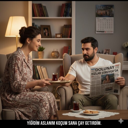 Benimde kocam olsaydı, yiğidim aslanım koçum sana çay getirdim dermiydin?