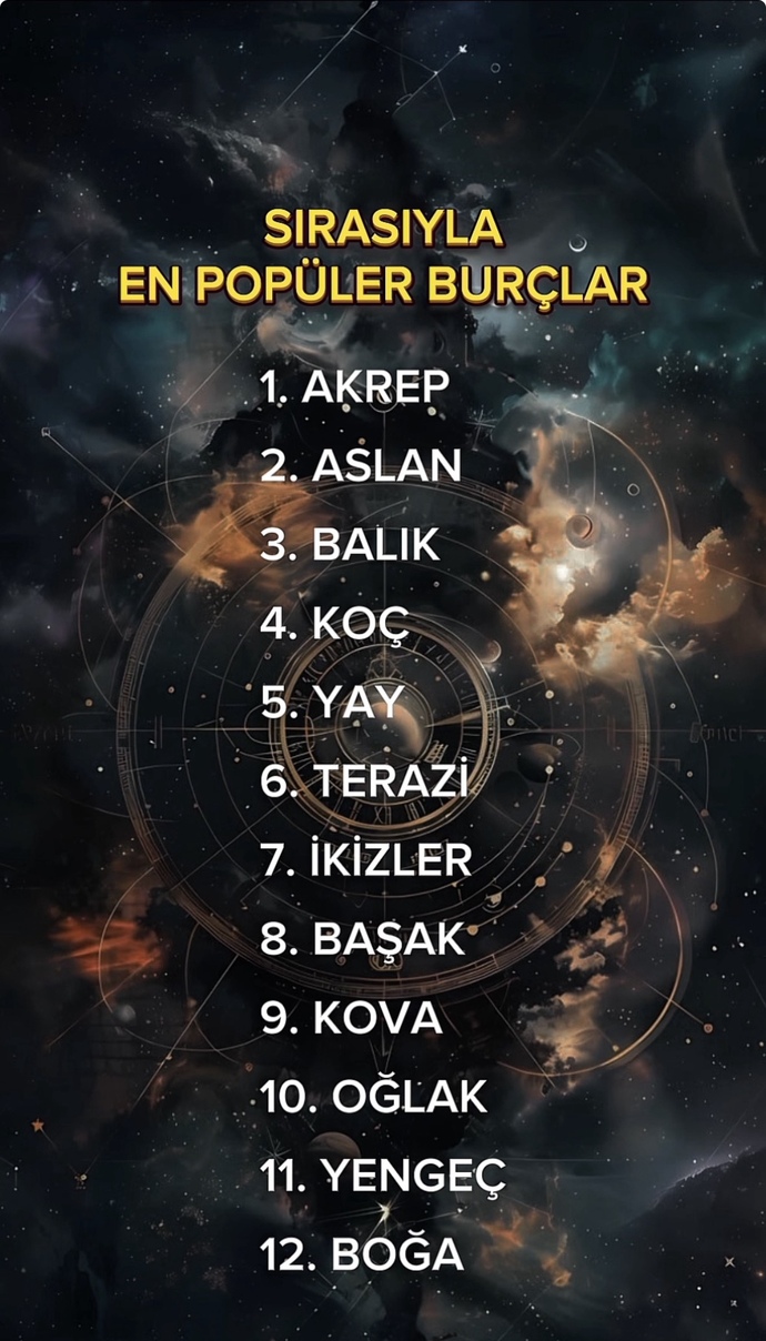 En Popüler Burçlar Açıklandı Sen Kaçıncı Sıradasın?