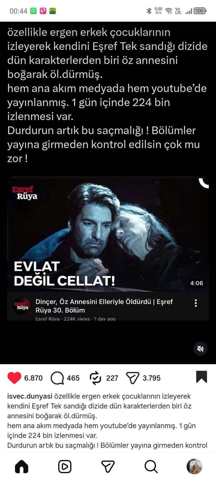 Türk dizileri çok zararlı olmaya başlamadı mı?