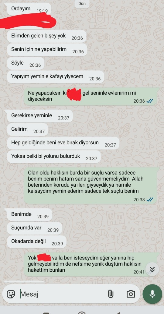 Çok büyük bir hata yaptım ona inanarak sozlenmeden önce beni sevdiğini söyledi ailesinin zoruyla evlendiğini ve vazgeçecegini?