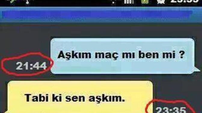 Maç mı ben mi diyen sevgilinize ne cevap verirdiniz?